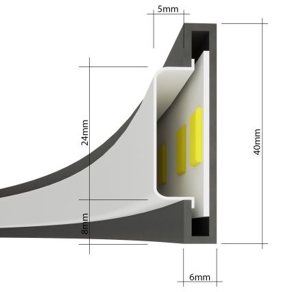 Thoro TH.249 - LED Lühter RIO LED/50W/230V CRI90 4000K d. 78 cm kroom