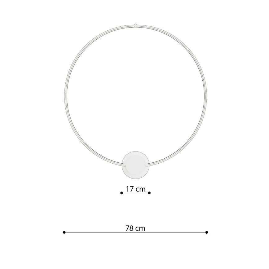 Thoro TH.252 - LED Laevalgusti RIO LED/50W/230V CRI 90 3000K d. 78 cm kuldne