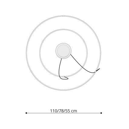 Thoro TH.268 - LED Lühter RIO LED/80W/230V CRI 95 4000K kuldne