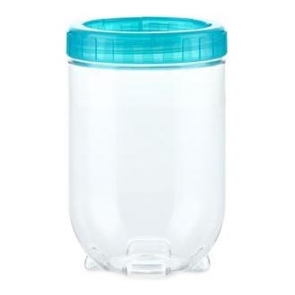 Toidukarp INTERLOCK 0,7 l türkiis/läbipaistev