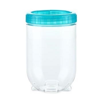 Toidukonteiner INTERLOCK 0,7 l, türkiissinine/läbipaistev