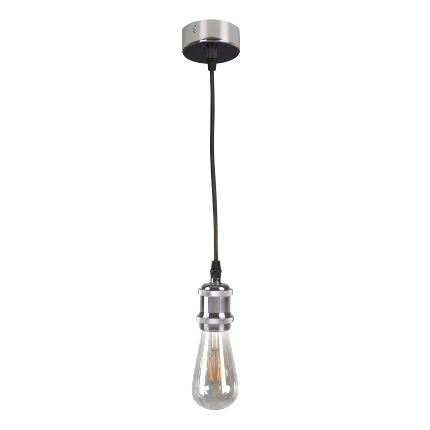 Toitekaabel 1xE27/20W/230V läikiv kroom