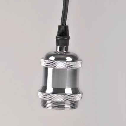 Toitekaabel 1xE27/20W/230V läikiv kroom