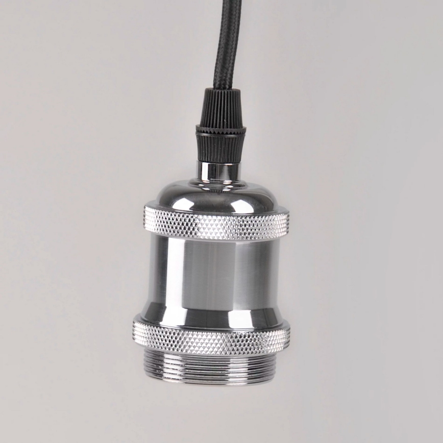 Toitekaabel 1xE27/20W/230V läikiv kroom