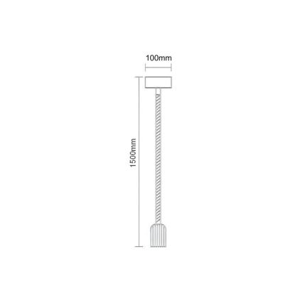 Toitekaabel 1xE27/60W/230V 1,5 m