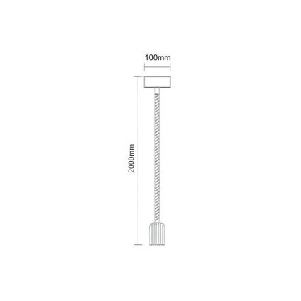 Toitekaabel 1xE27/60W/230V 2 m