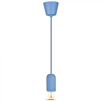 Toitekaabel 1xE27/60W/230V betoon/sinine