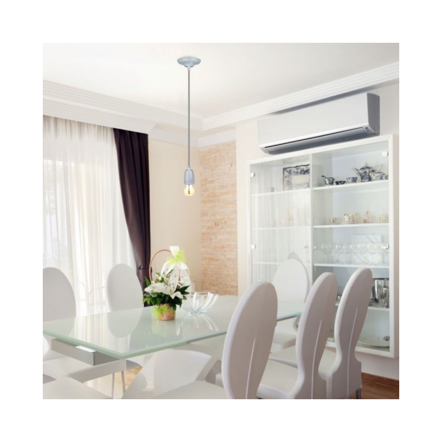 Toitekaabel 1xE27/60W/230V hall/portselan