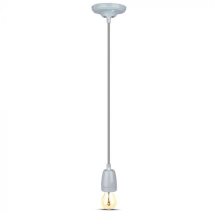 Toitekaabel 1xE27/60W/230V hall/portselan