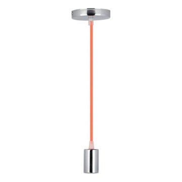 Toitekaabel 1xE27/60W/230V oranž/läikiv kroom