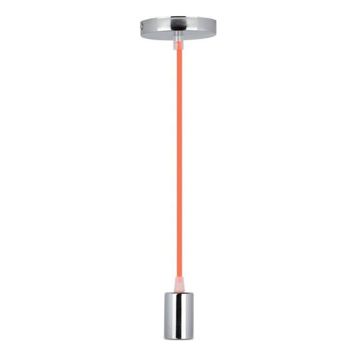 Toitekaabel 1xE27/60W/230V oranž/läikiv kroom