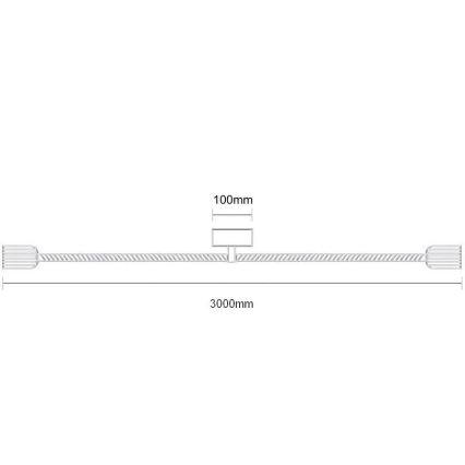 Toitekaabel 2xE27/60W/230V 3 m