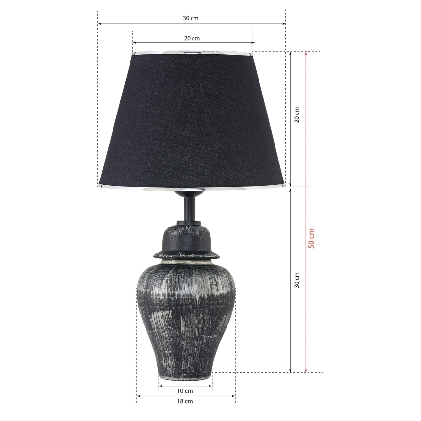 Töölamp RAMZES 1xE27/40W/230V must/sinine