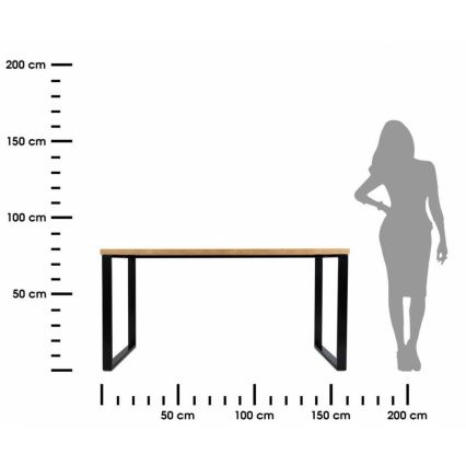 Töölaud BLAT 160x60 cm must/pruun