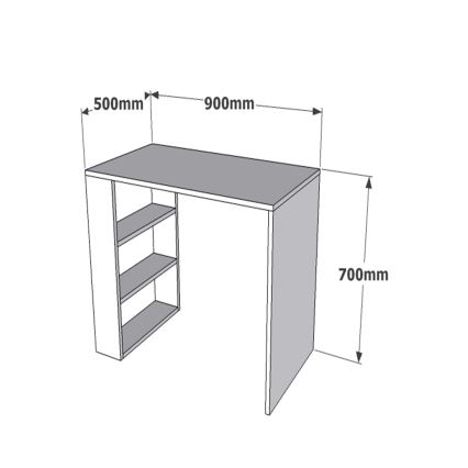 Töölaud COOL 70x90 cm valge