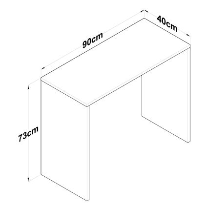 Töölaud RANI 90x73 cm pruun