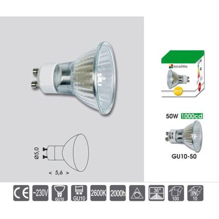 Tööstuslik halogeenpirn GU10/50W/230V 2925K