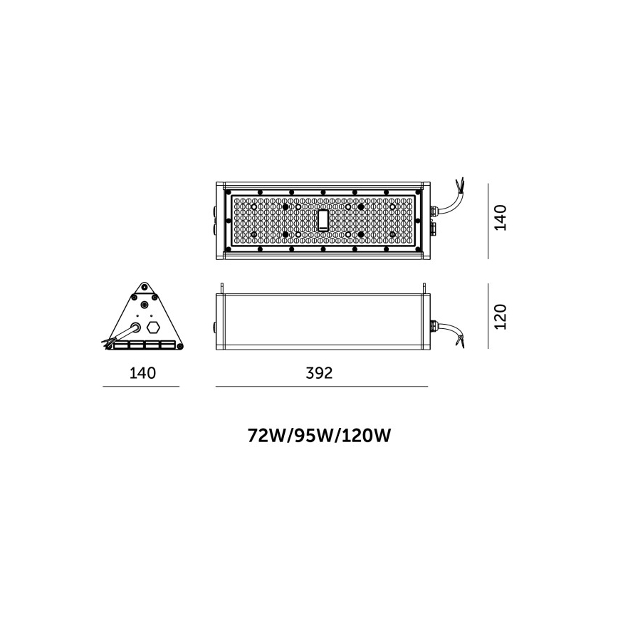 LED-hämardatav tööstuslik tehniline valgusti NICO HIGHBAY LED/72/95/120W/230V 3000/4000/6000K IP65