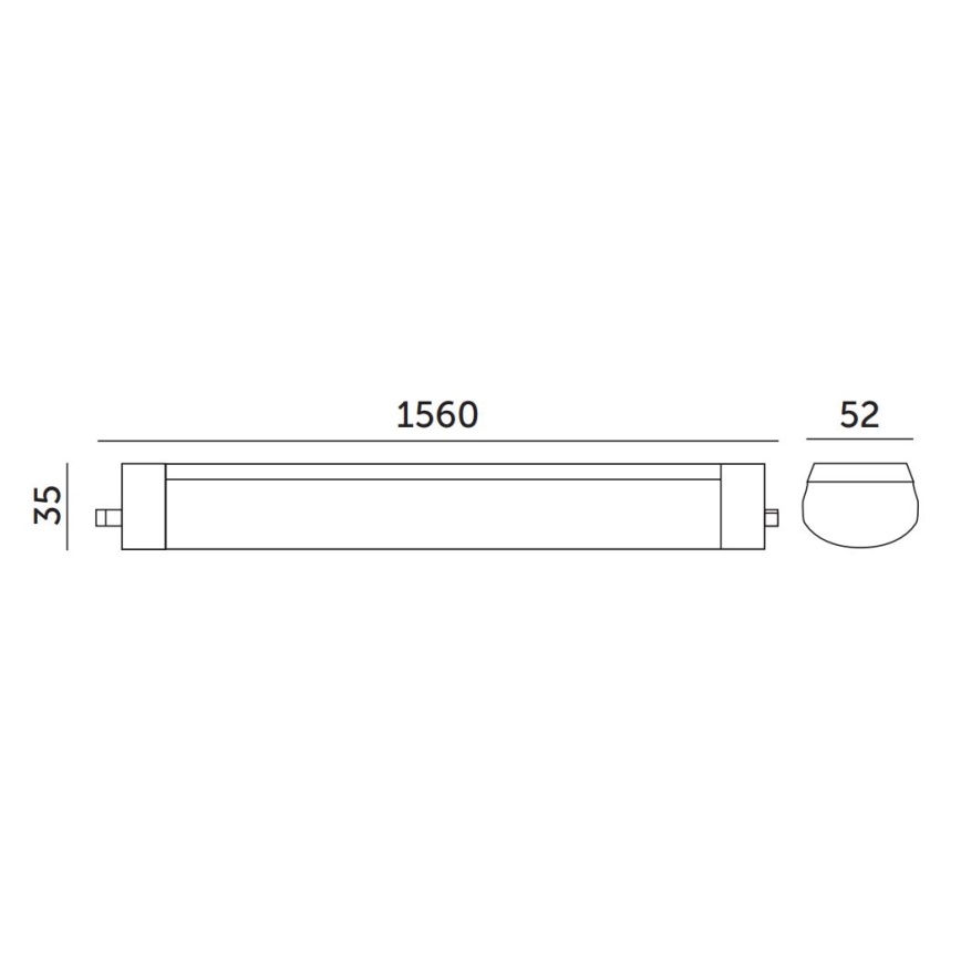 Tööstuslik luminofoorvalgusti LED/48W/230V IP65 4000K 156 cm