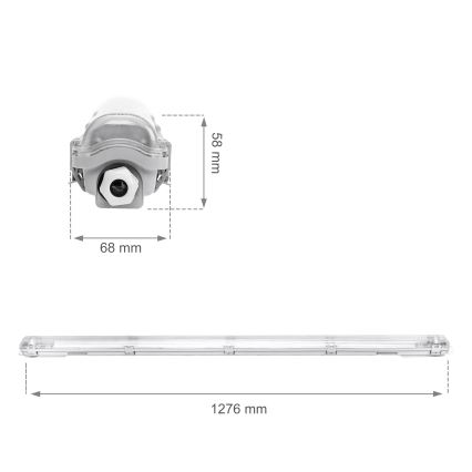 Tööstuslik luminofoorvalgusti LIMEA T8 1xG13/20W/230V IP65 120cm