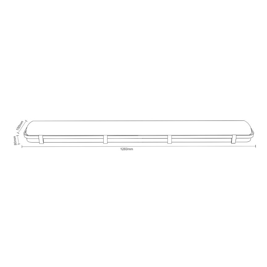 Tööstuslik luminofoorvalgusti T8 2xG13/18W/230V IP65 126 cm