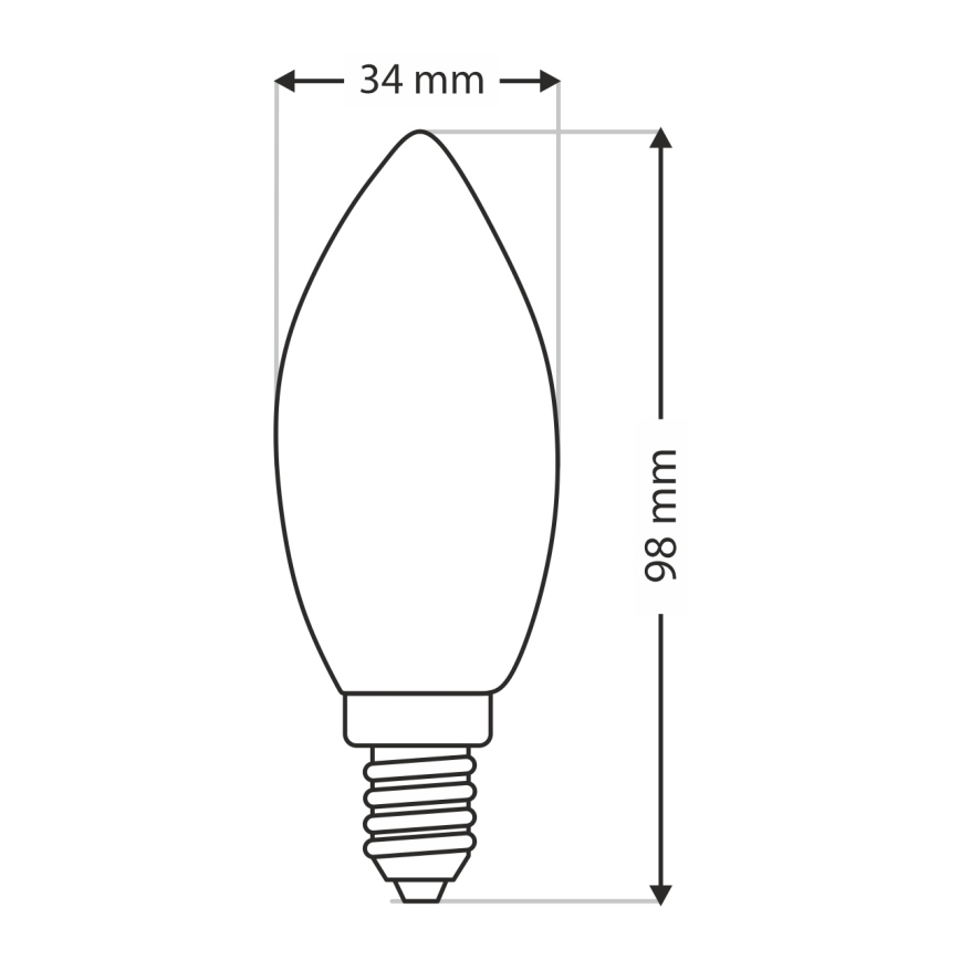 Tööstuslik pirn C35 E14/40W/230V 2700K
