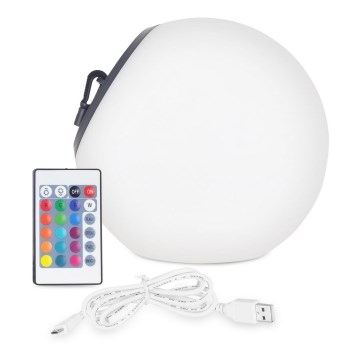 Top Light BALL RGB pult - LED RGB Hämardatav päikesepaneeliga valgusti BALL LED/1,2W/3,7V IP44 1800 mAh + kaugjuhtimispult