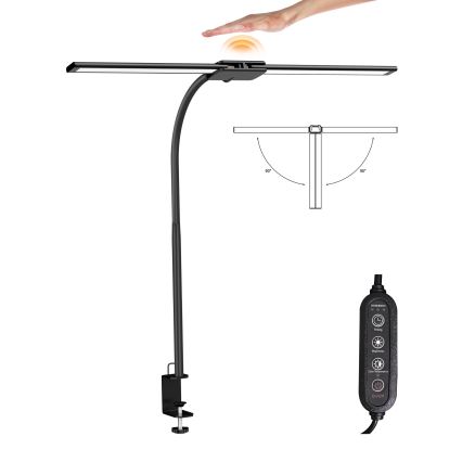 Top Light - LED hämardatav laualamp klambriga LYRA LED/18W/230V 3000-6500K must