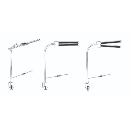 Top Light - LED hämardatav laualamp klambriga LYRA LED/18W/230V 3000-6500K must