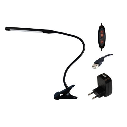 Top Light Lara C - LED Hämardatav valgusti klambriga LARA USB LED/5W/230V
