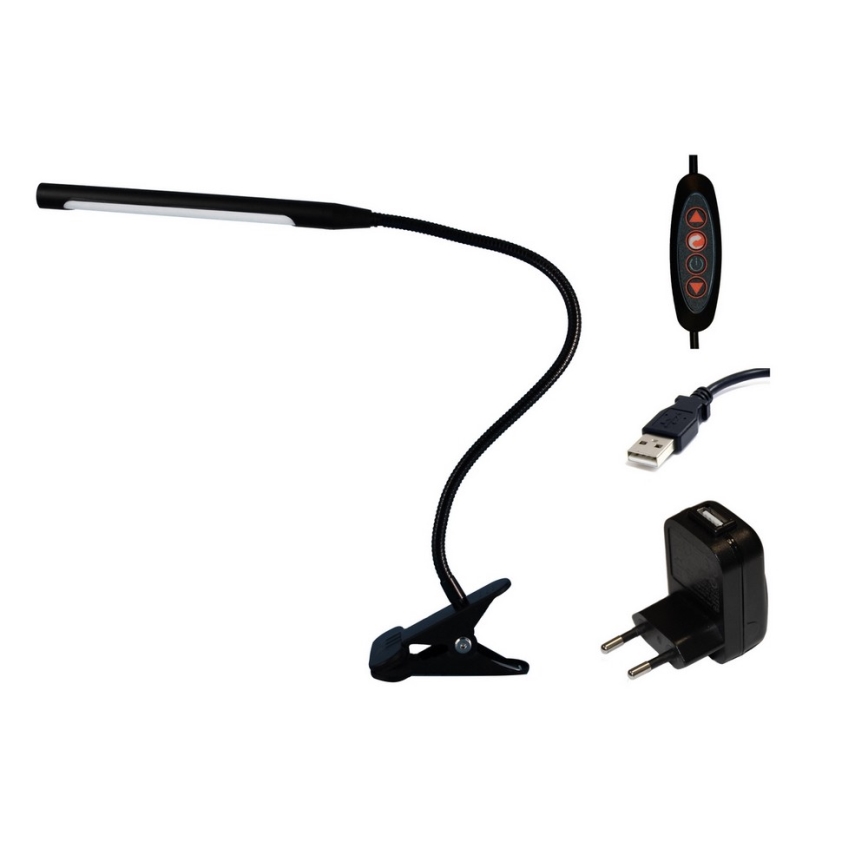 Top Light Lara C - LED Hämardatav valgusti klambriga LARA USB LED/5W/230V