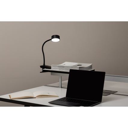 Top Light - LED dimmeriga puutetundlik laualamp klipiga BELLA LED/4,8W/5V 3000-6500K must