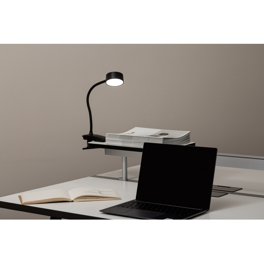 Top Light - LED dimmeriga puutetundlik laualamp klipiga BELLA LED/4,8W/5V 3000-6500K must