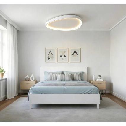 Top Light - LED hämardatav laevalgusti ECLIPSE LED/55W/230V 3000-6500K Ø 60 cm valge + kaugjuhtimispult