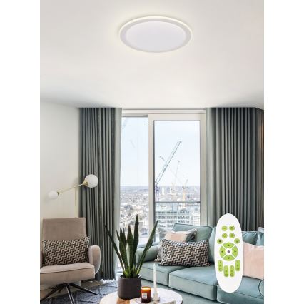 Top Light - LED Hämardatav laevalgusti NORMAN LED/60W/230V d. 49 cm valge + kaugjuhtimispult