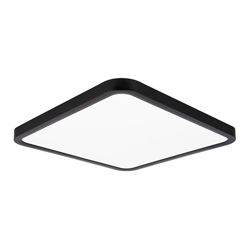 Top Light - LED Hämardatav laevalgusti REVIT LED/36W/230V 3000-6500K 40x40 cm must + kaugjuhtimispult