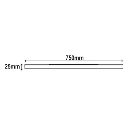 Top Light - LED Hämardatav laevalgusti REVIT LED/70W/230V 3000-6500K d. 75 cm must + kaugjuhtimispult