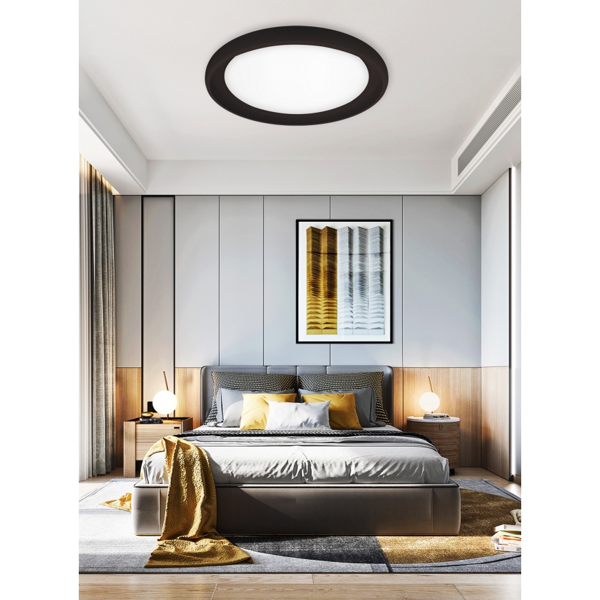 Top Light - LED Hämardatav laevalgusti SALERNO LED/60W/230V 3000-6500K d. 60 cm must + kaugjuhtimispult