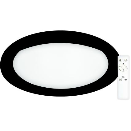 Top Light - LED Hämardatav laevalgusti SALERNO LED/60W/230V 3000-6500K d. 60 cm must + kaugjuhtimispult