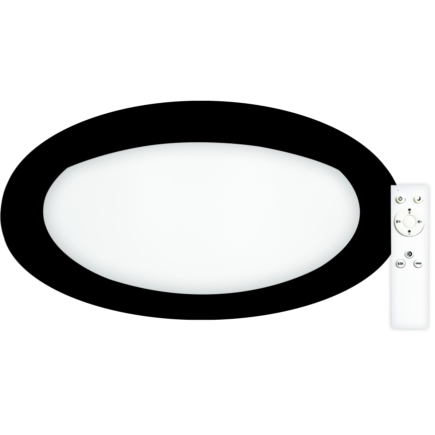 Top Light - LED Hämardatav laevalgusti SALERNO LED/60W/230V 3000-6500K d. 60 cm must + kaugjuhtimispult