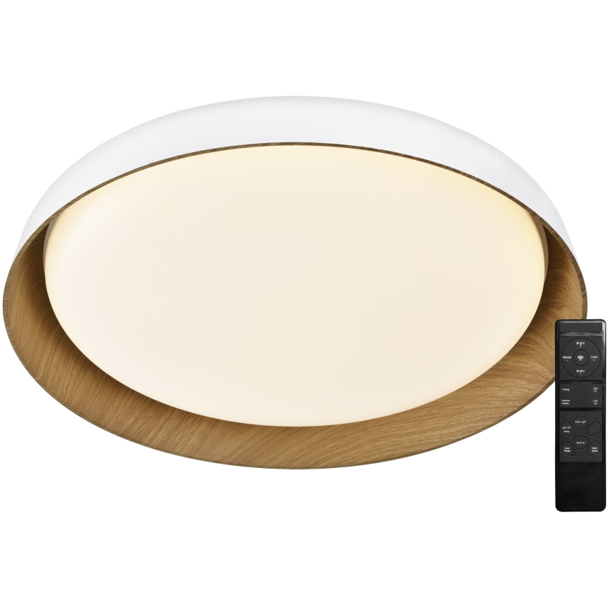 Top Light - LED Hämardatav laevalgusti SATELLITE LED/36W/230V 3000-6500K d. 43 cm valge/pruun + kaugjuhtimispult