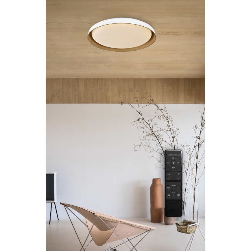 Top Light - LED Hämardatav laevalgusti SATELLITE LED/48W/230V 3000-6500K d. 53 cm valge/pruun + kaugjuhtimispult