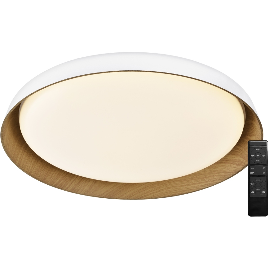 Top Light - LED Hämardatav laevalgusti SATELLITE LED/48W/230V 3000-6500K d. 53 cm valge/pruun + kaugjuhtimispult