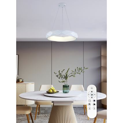 Top Light - LED Hämardatav lühter APOLO LED/45W/230V valge + kaugjuhtimispult