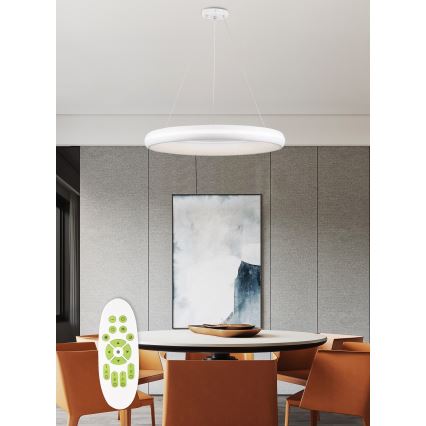 Top Light - LED Hämardatav lühter FUTURA LED/60W/230V valge + kaugjuhtimispult