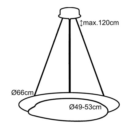 Top Light - LED Hämardatav lühter STONE LED/51W/230V 3000-6500K + kaugjuhtimispult