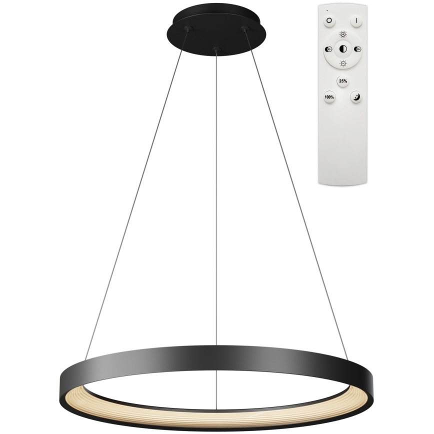 Top Light - LED Hämardatav lühter ORBIT LED/40W/230V 3000-6500K d. 50 cm must + kaugjuhtimispult