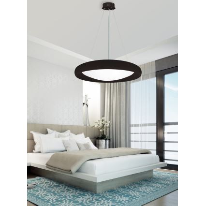 Top Light - LED Hämardatav lühter SALERNO LED/60W/230V 3000-6500K d. 60 cm must + kaugjuhtimispult