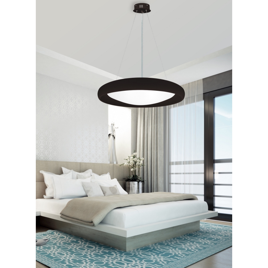 Top Light - LED Hämardatav lühter SALERNO LED/60W/230V 3000-6500K d. 60 cm must + kaugjuhtimispult