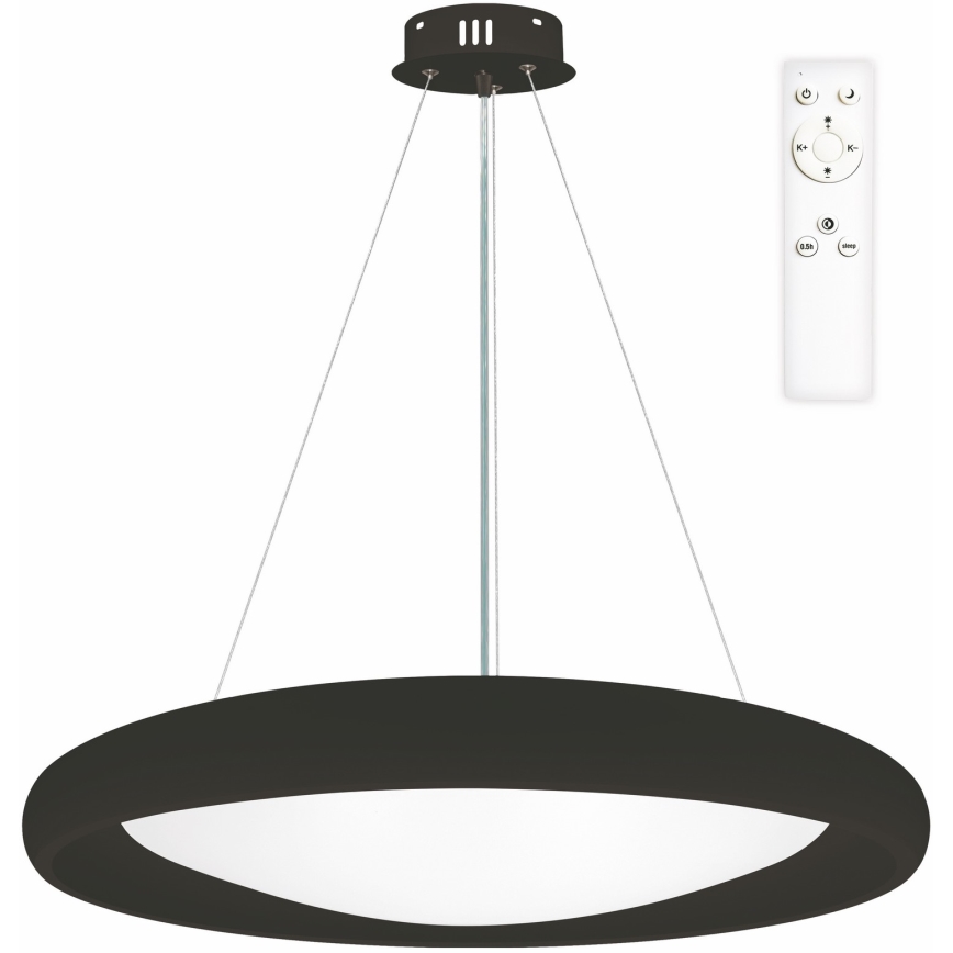 Top Light - LED Hämardatav lühter SALERNO LED/60W/230V 3000-6500K d. 60 cm must + kaugjuhtimispult